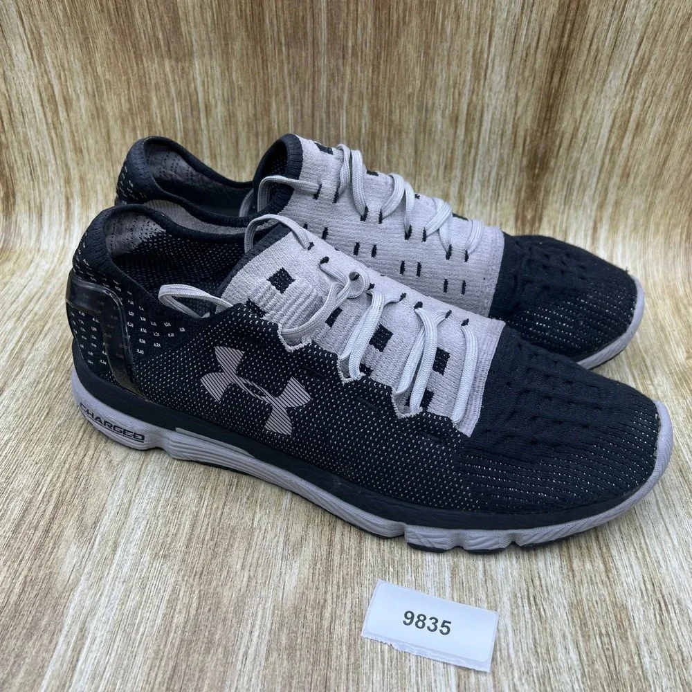 Under Armour Speedform Slingshot‎ Men's Size 13 Black Grey Knit Running Shoes
